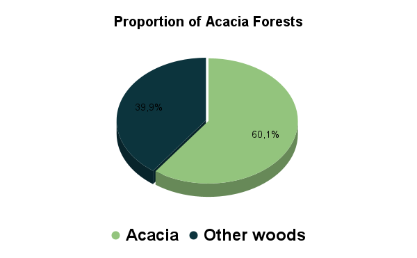 The structure of plantation forestry species in Vietnam