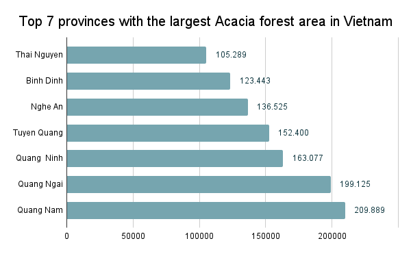 Top 7 Acacia growing regions in Vietnam